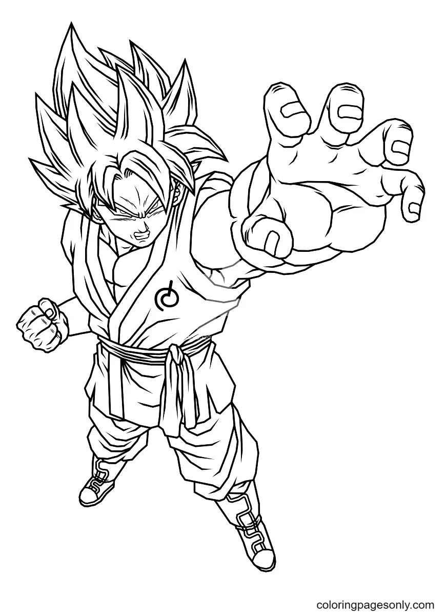 Son Goku Para Colorear 20
