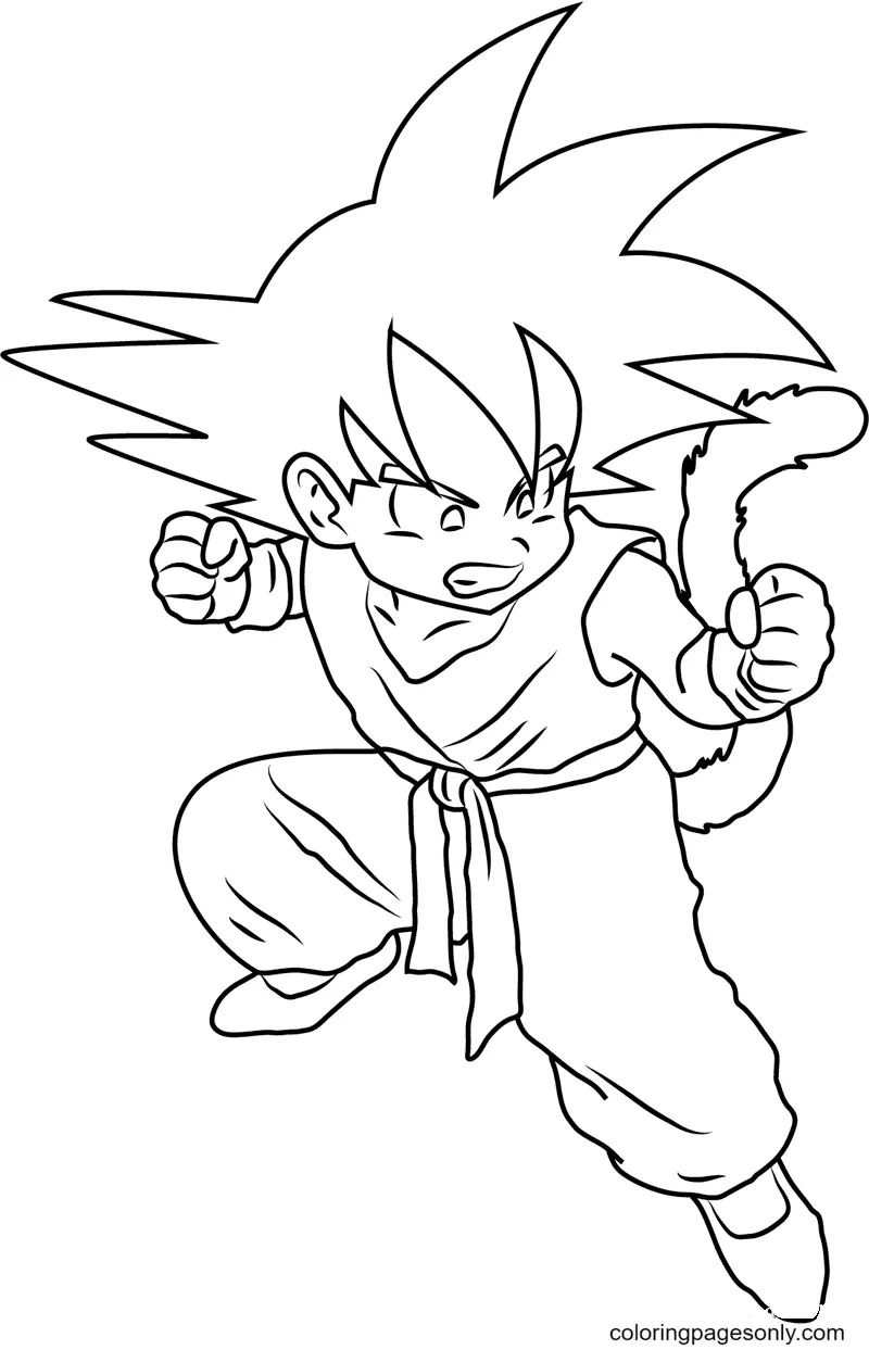 Son Goku Para Colorear 22