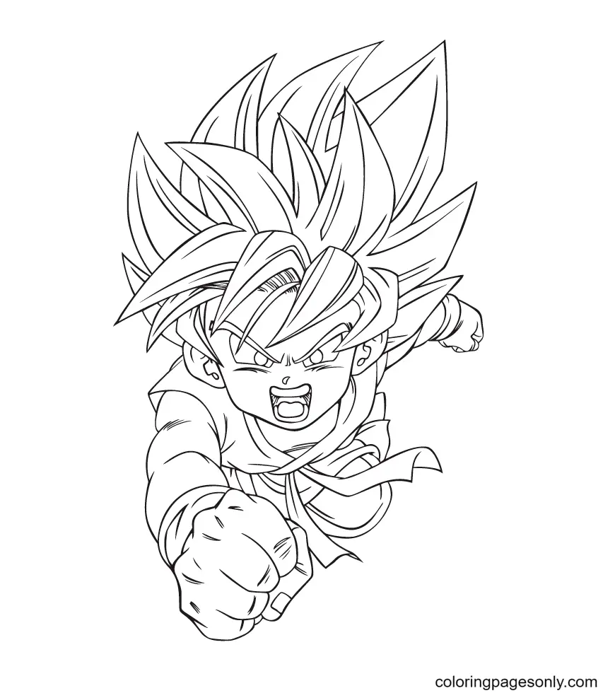 Son Goku Para Colorear 28