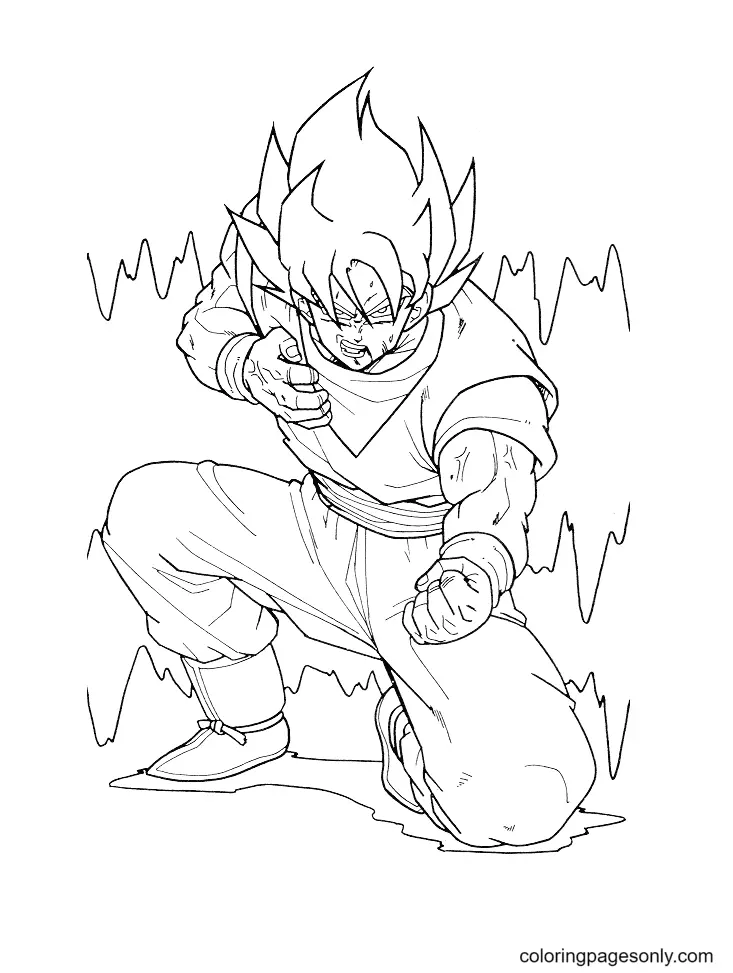 Son Goku Para Colorear 32