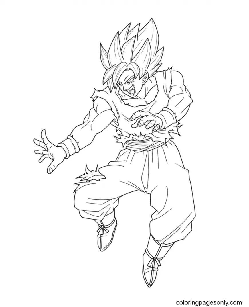 Son Goku Para Colorear 33