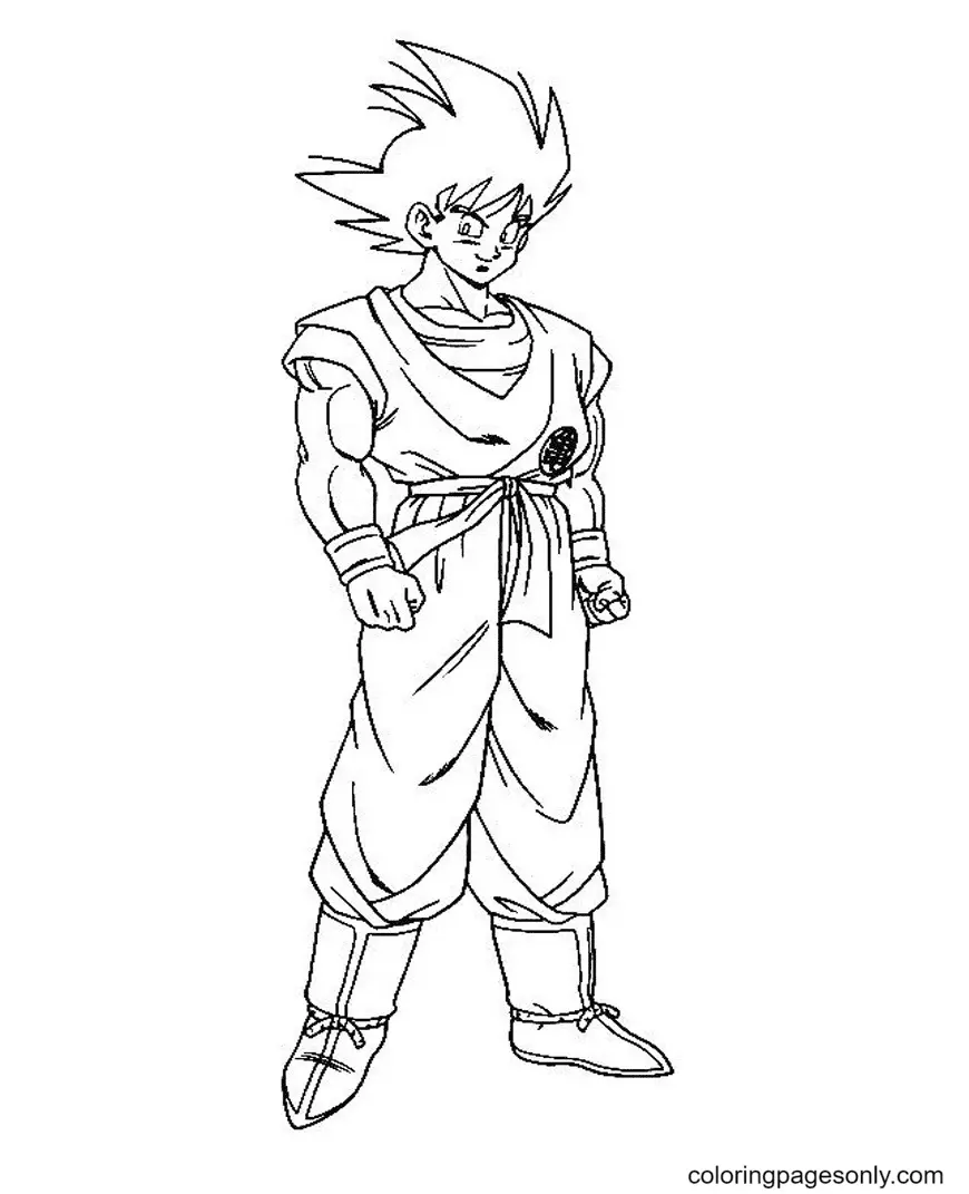 Son Goku Para Colorear 34