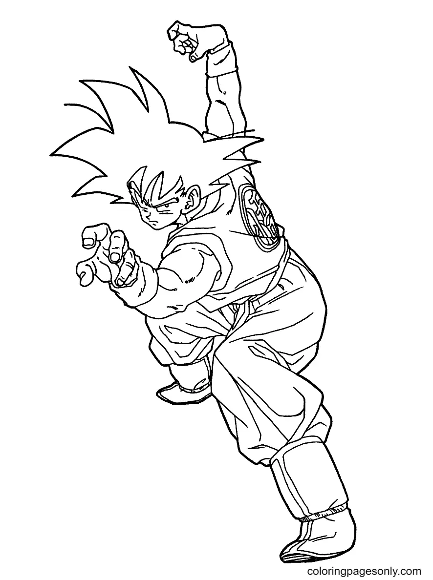 Desenhos de Son Goku Para Colorir 64