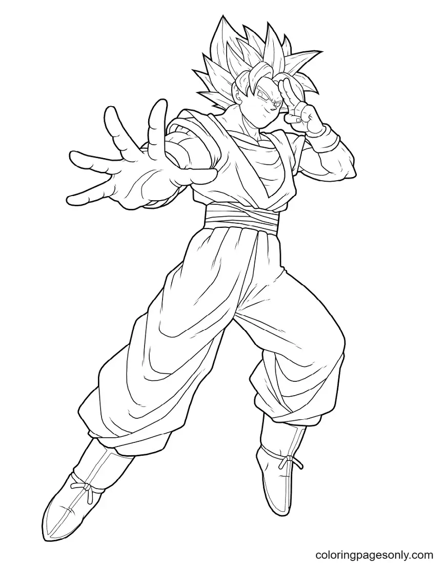 Son Goku Para Colorear 8
