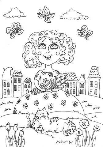 Spring Coloring Pages 105