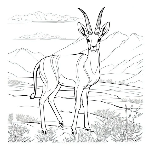Springbok Coloring Pages 8