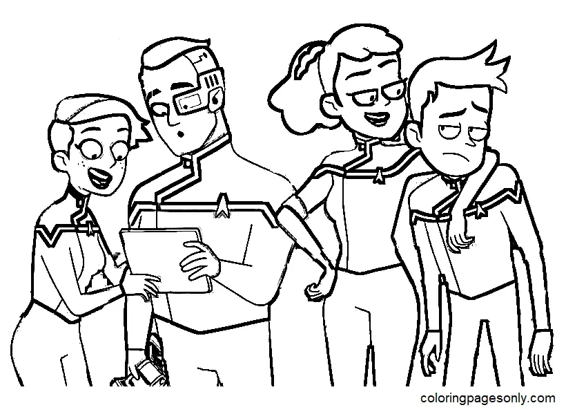 Star Trek Lower Decks Para Colorear 6