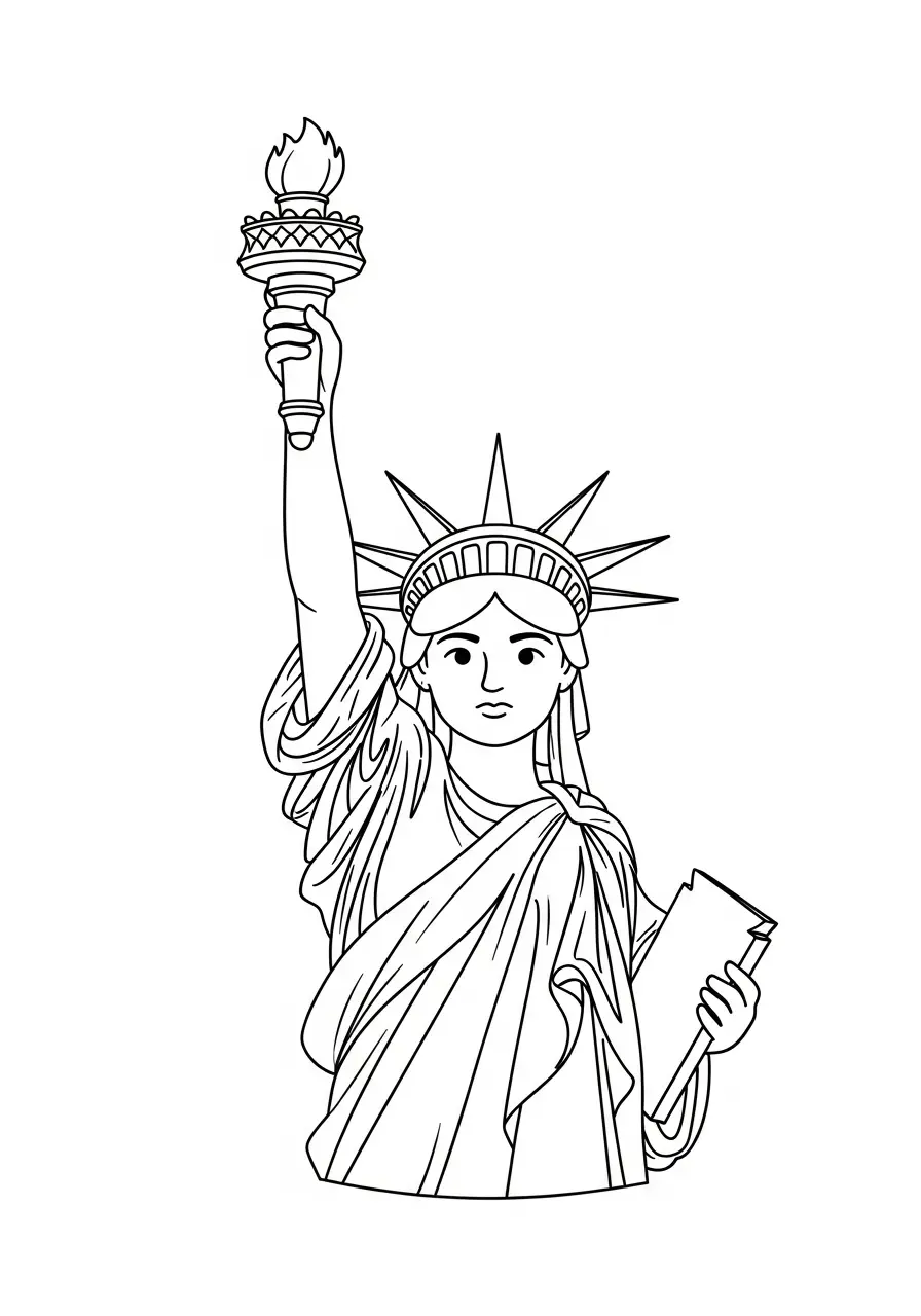 Statue of Liberty Coloring Pages 1