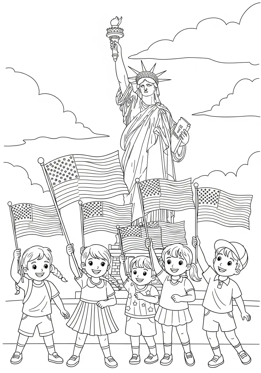 Statue of Liberty Coloring Pages 5