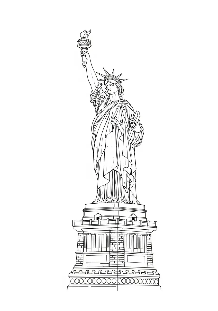 Statue of Liberty Coloring Pages 7
