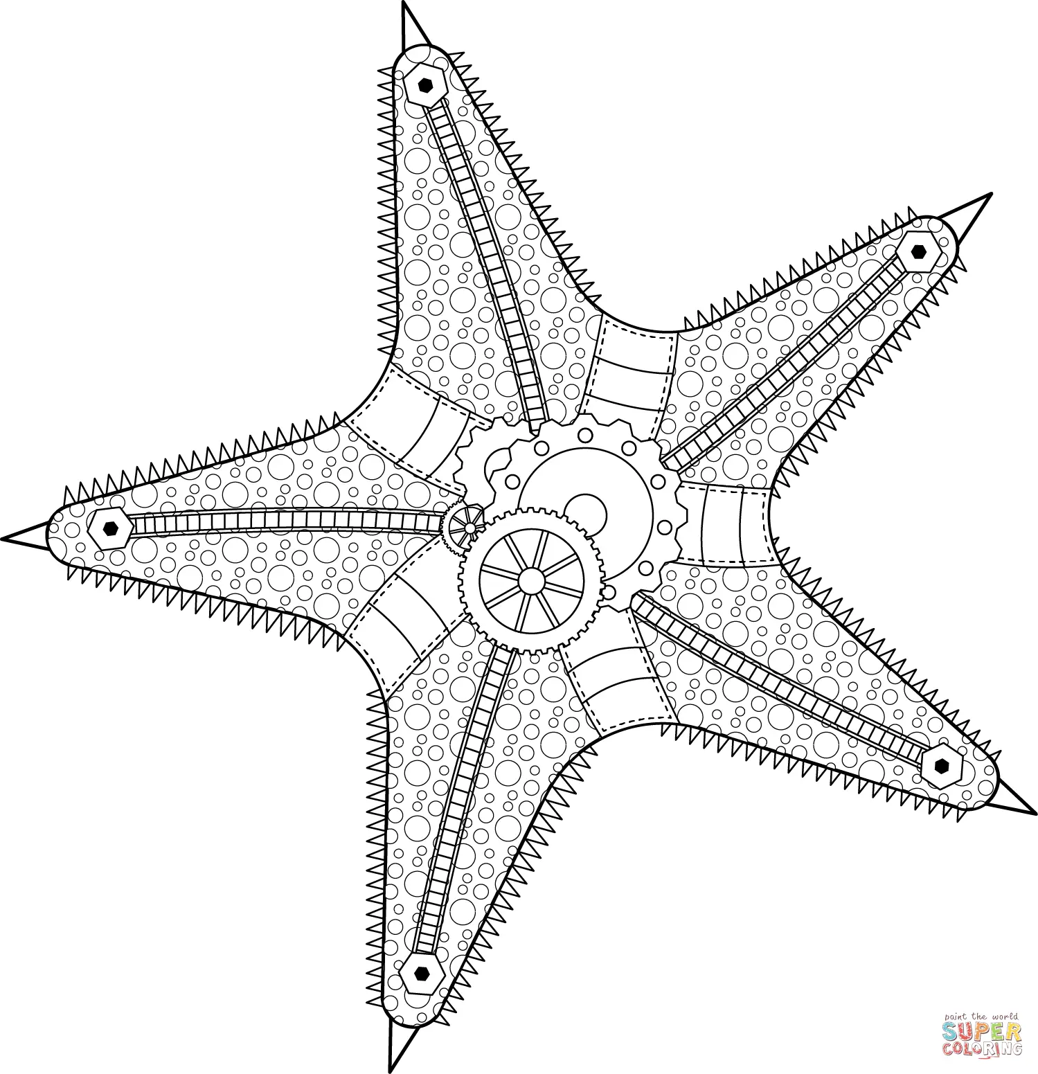 Steampunk coloring pages 25