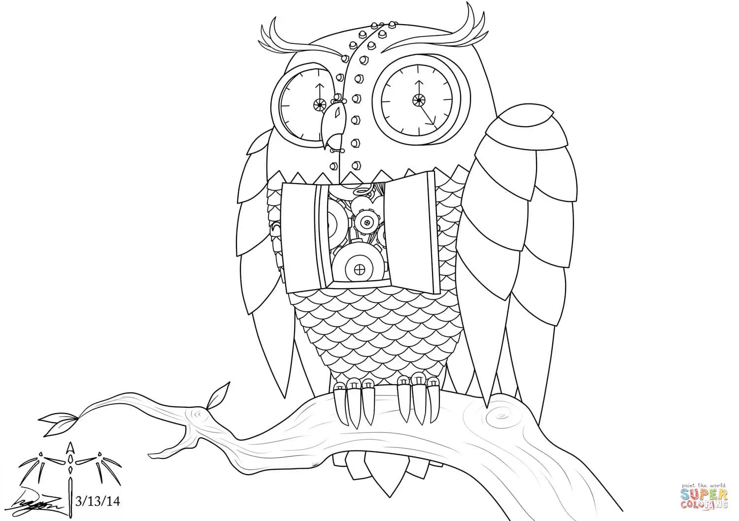 Steampunk coloring pages 35