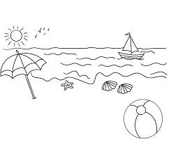 Puesta De Sol Para Colorear 12