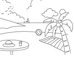 Puesta De Sol Para Colorear 3