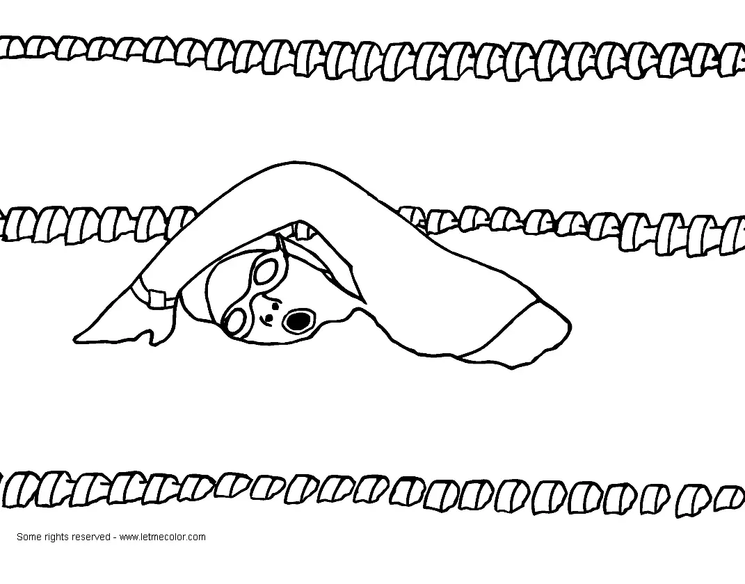 Natacion Para Colorear 19