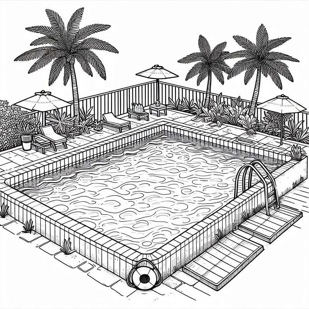 Piscina para Colorear