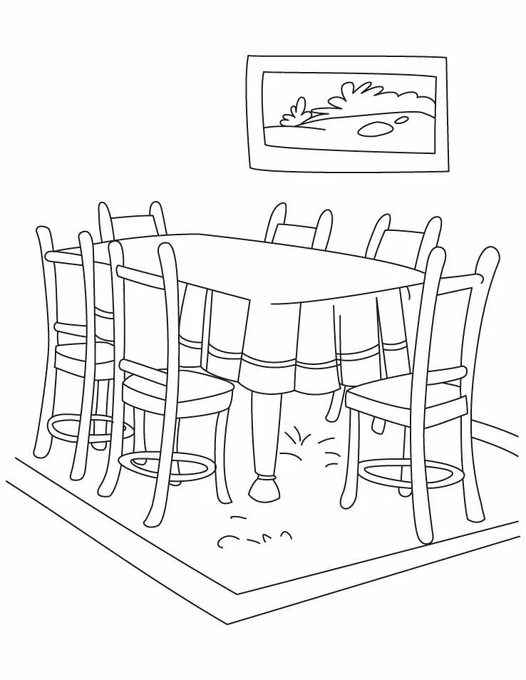 Table coloring Pages 16