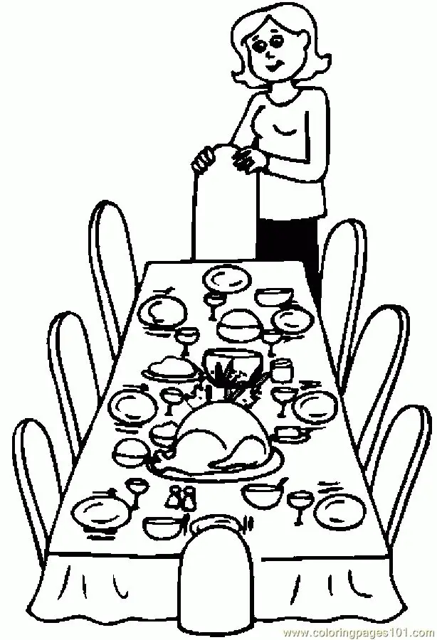 Table coloring Pages 17