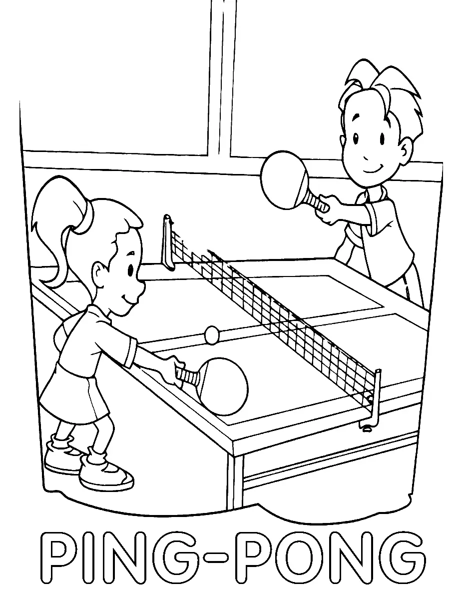 Table Tennis Coloring Pages 6