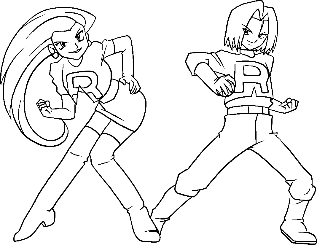 Team Rocket Para Colorear