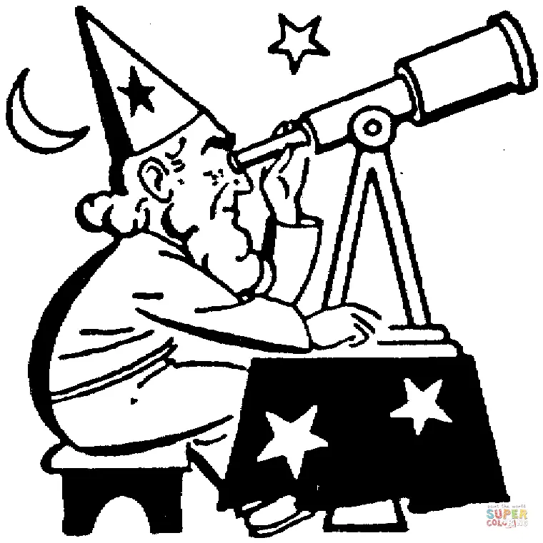 Telescope coloring pages 20