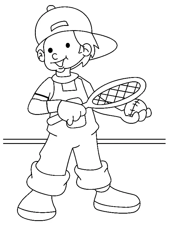 Tennis Coloring Pages