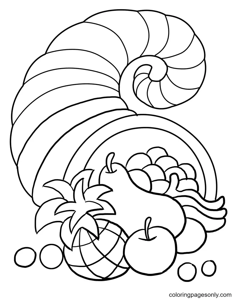 Accion Gracias Para Colorear 12