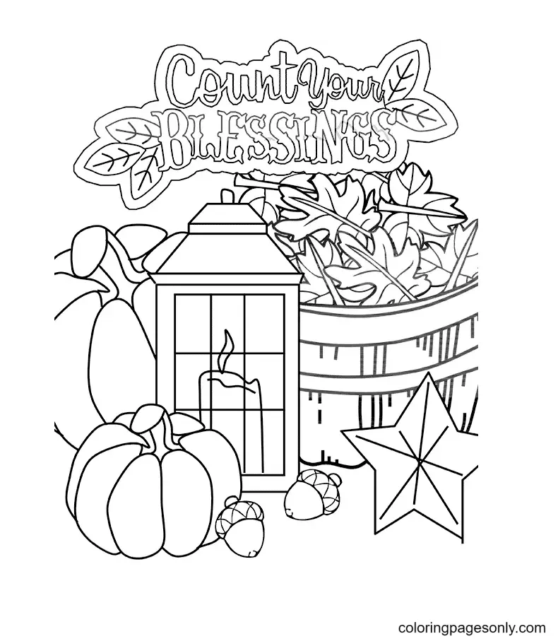 Accion Gracias Para Colorear 27