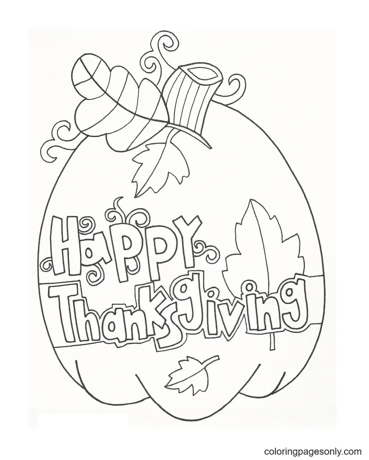 Accion Gracias Para Colorear 42