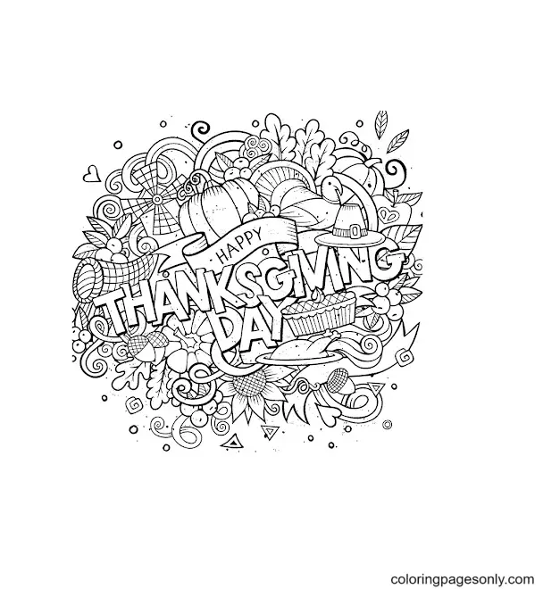 Accion Gracias Para Colorear 47