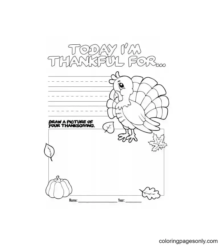 Accion Gracias Para Colorear 88