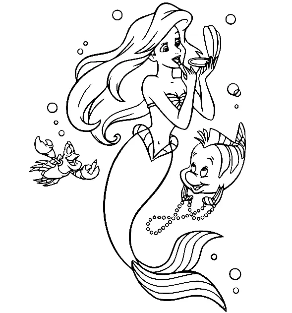 The Little Mermaid Coloring Pages 1