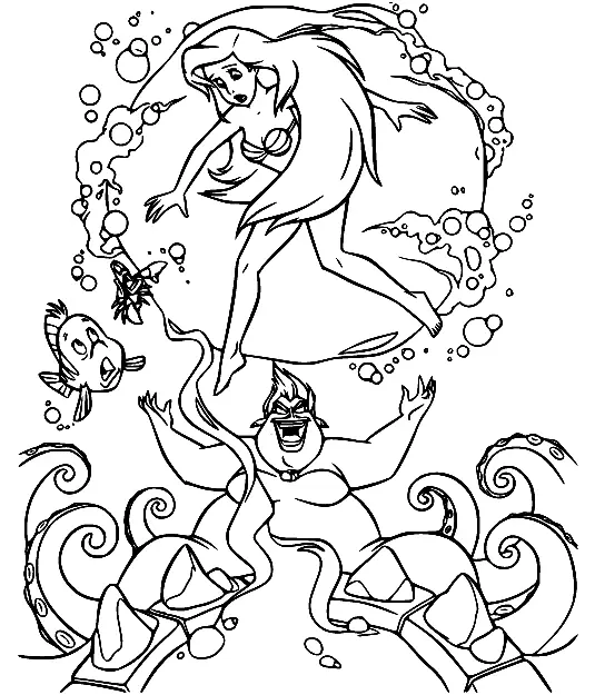 The Little Mermaid Coloring Pages 13