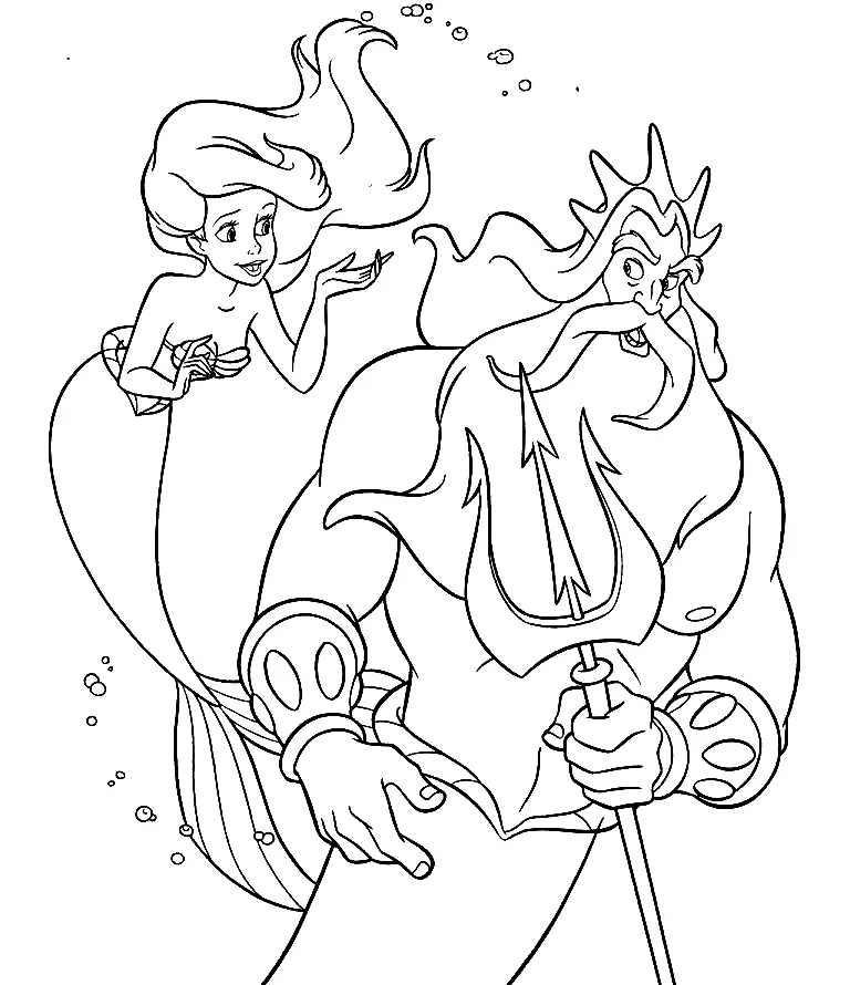 The Little Mermaid Coloring Pages 15