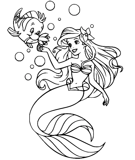 The Little Mermaid Coloring Pages 18