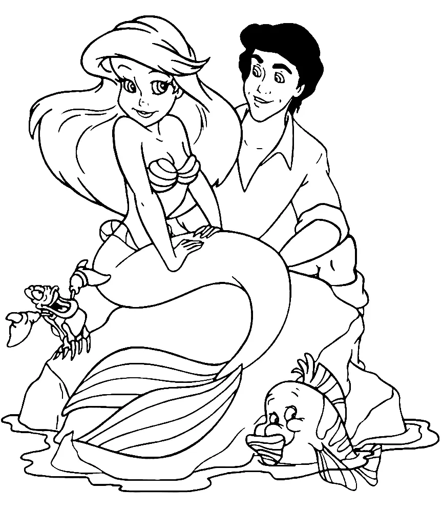 The Little Mermaid Coloring Pages 25