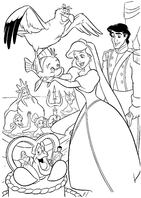 The Little Mermaid Coloring Pages 28