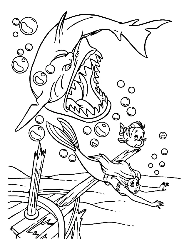 The Little Mermaid Coloring Pages 44