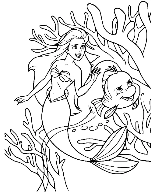 The Little Mermaid Coloring Pages 80