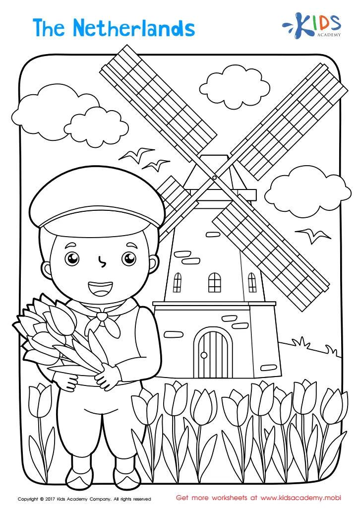 Desenhos de Holanda Para Colorir 15