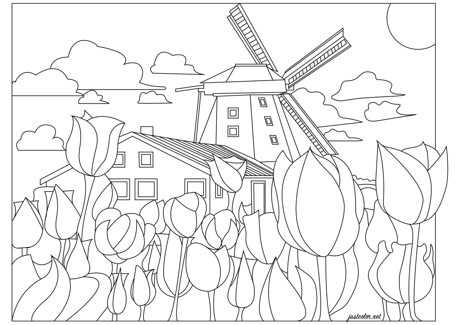 Desenhos de Holanda Para Colorir 16