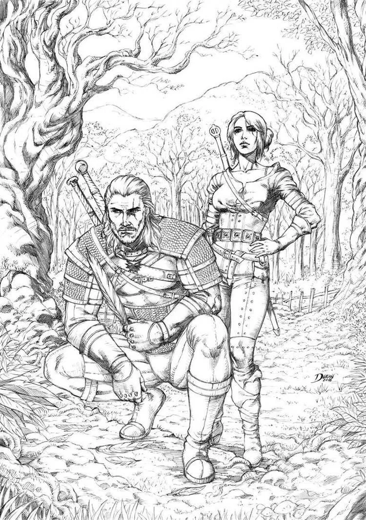 The Witcher Coloring Pages 11