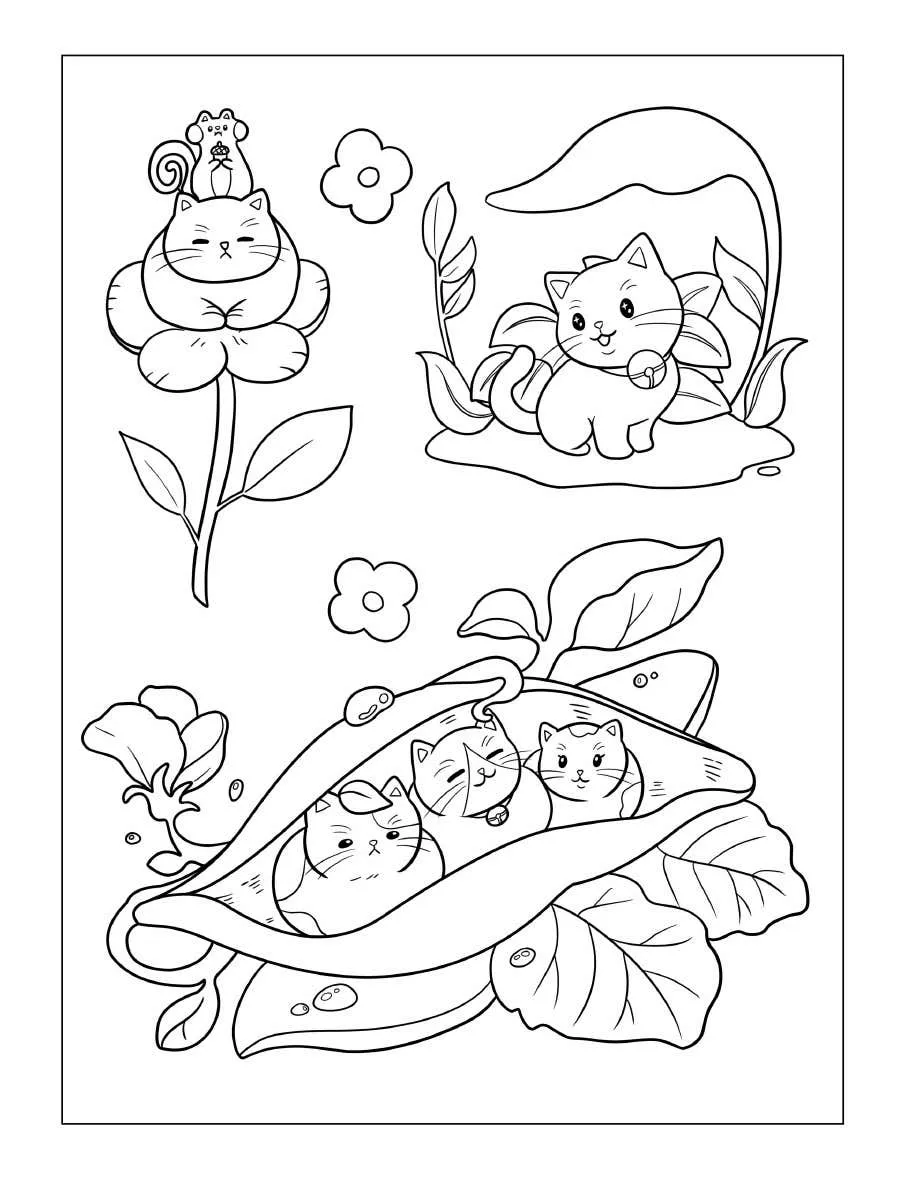 Tiny Cats Coloring Pages 36