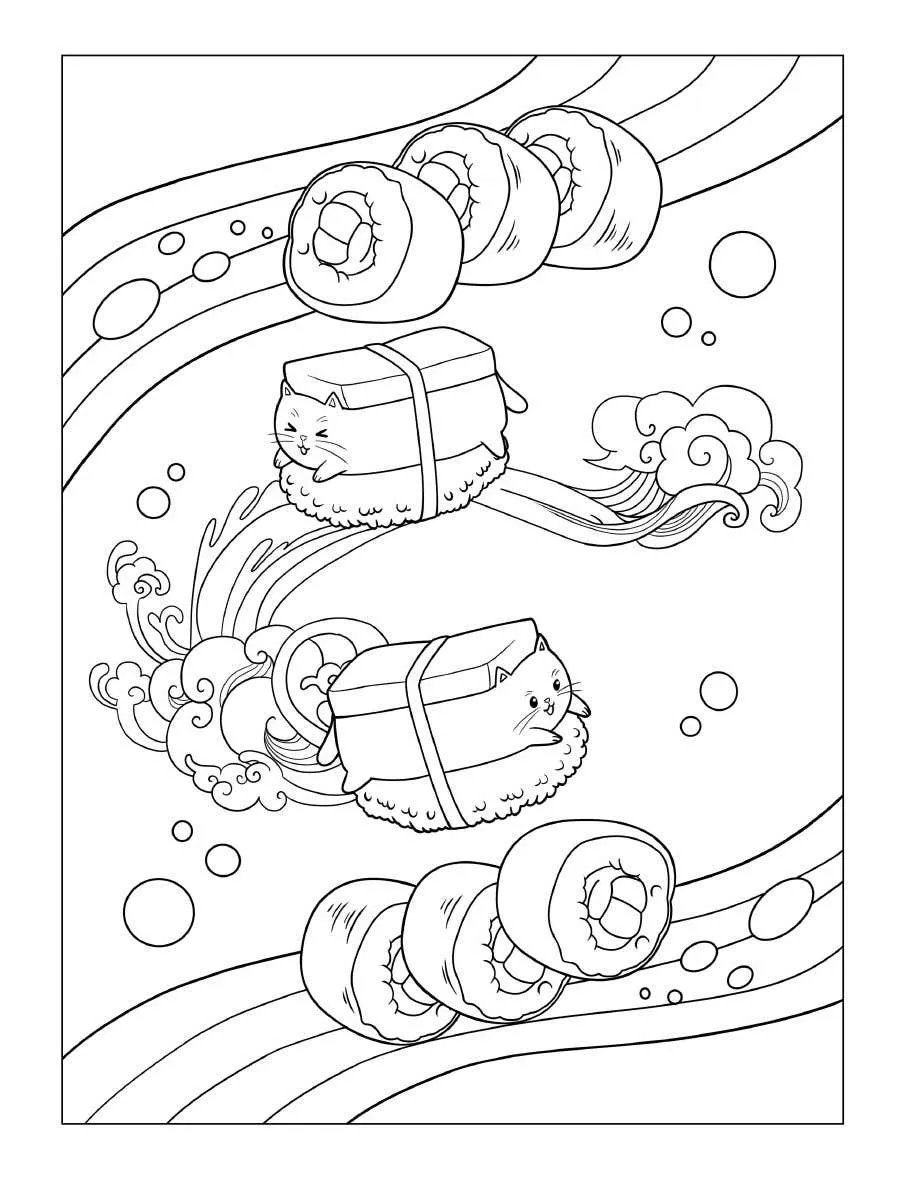 Tiny Cats Coloring Pages 9