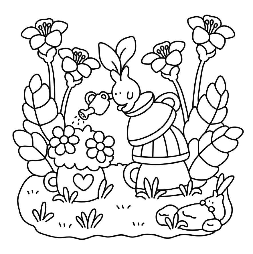Pequenos Jardins Digitais para Colorir 12