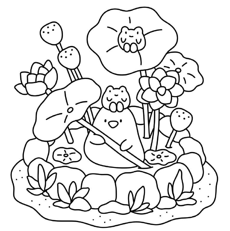 Pequenos Jardins Digitais para Colorir 15