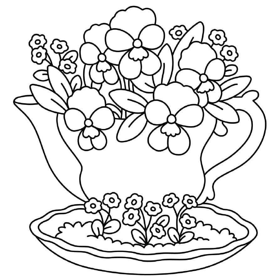 Pequenos Jardins Digitais para Colorir 21