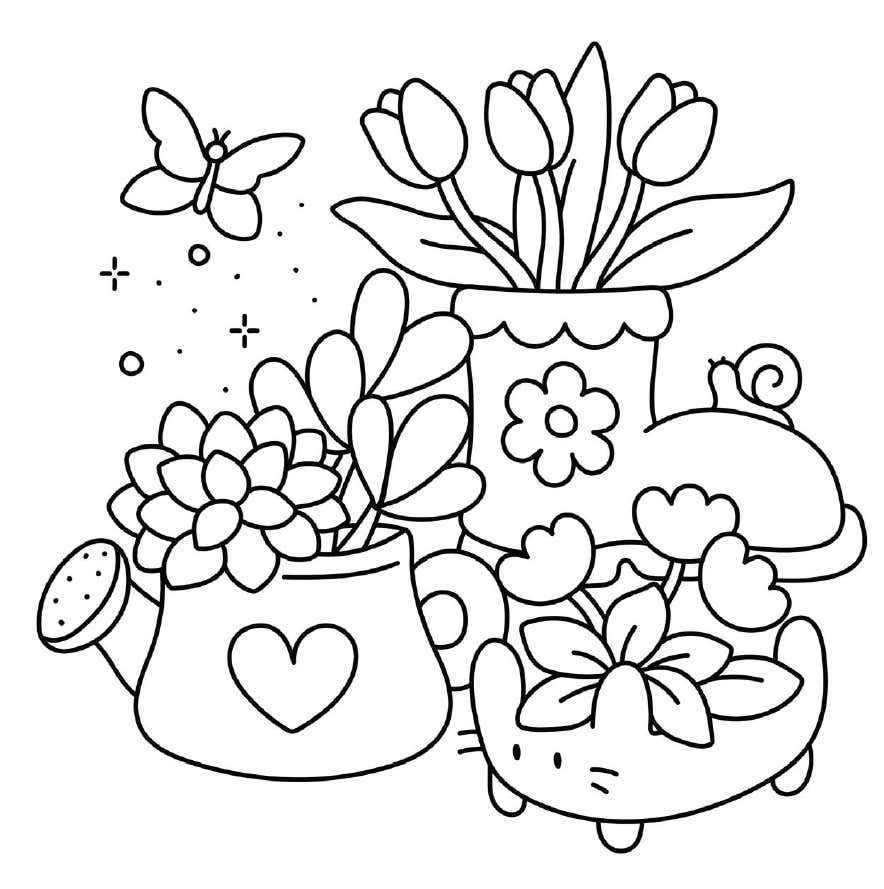 Pequenos Jardins Digitais para Colorir 26