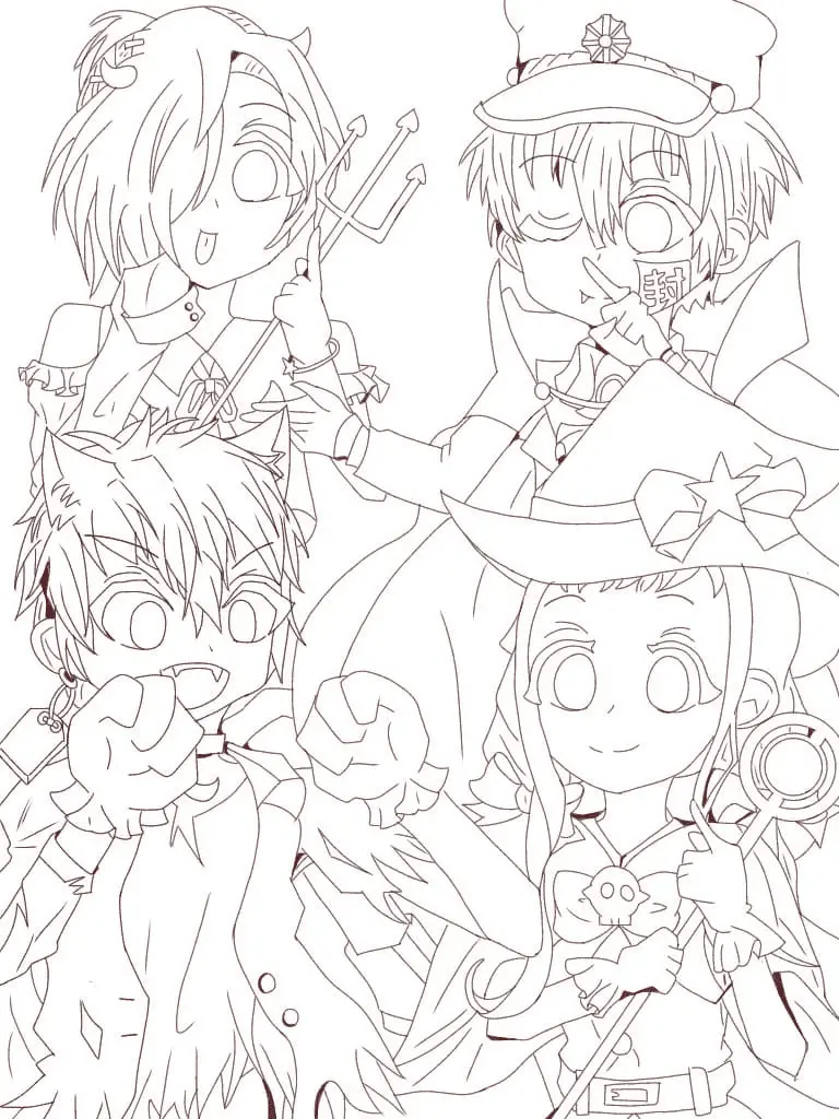 Toilet Bound Hanako Kun Coloring Pages 12