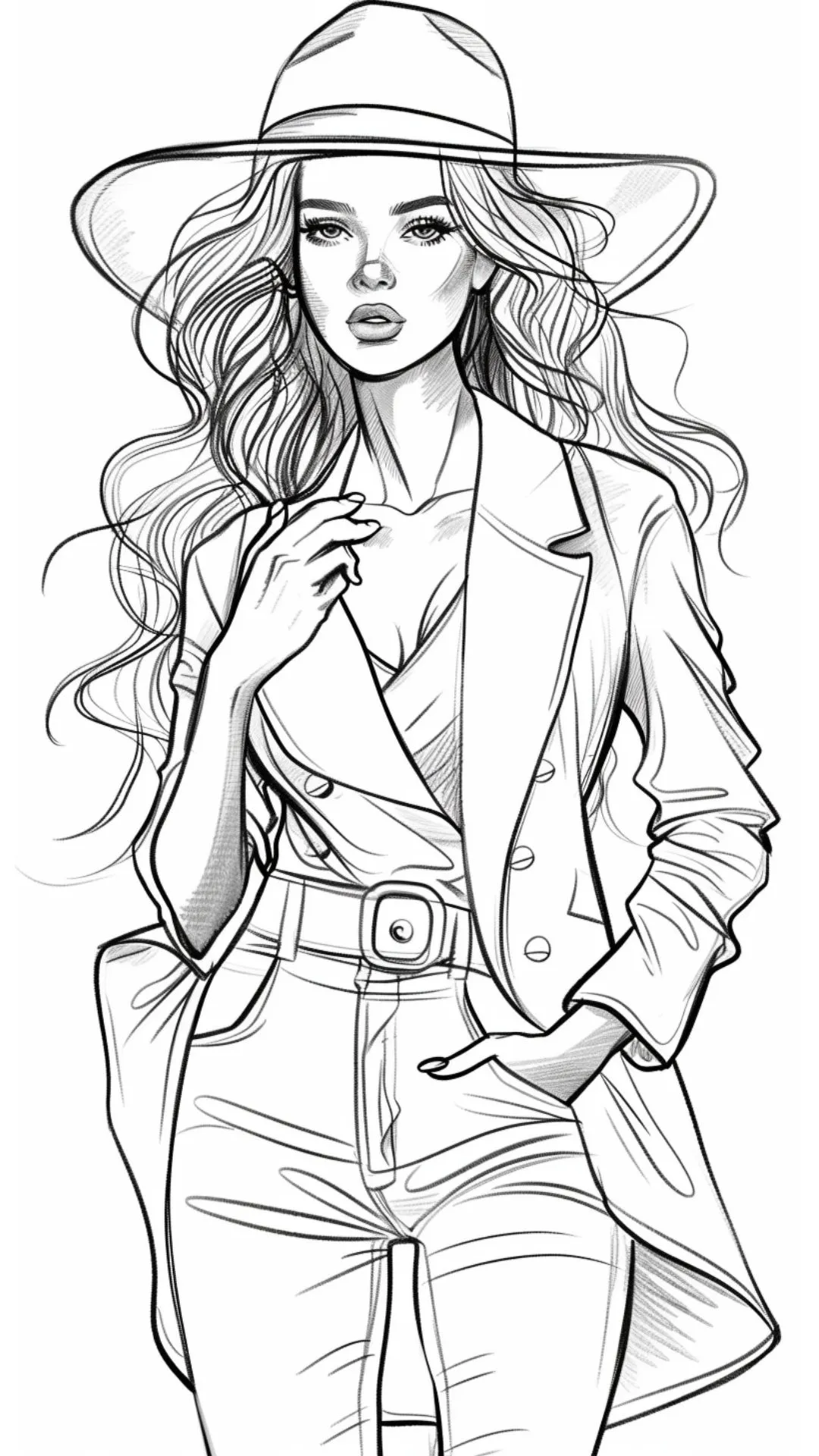 Top model Coloring Pages 23